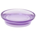 Soap Dish, Gedy AU11-63, Round Soap Dish Made From Thermoplastic Resins in Purple Finish